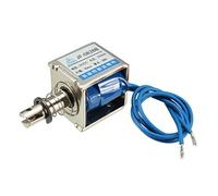 sourcingmap DC 24V 20N 10mm Stroke Pull Push Type Solenoid Electromagnet Open Frame Type Linear Motion JF-0826B