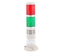 sourcingmap DC 24V Red Green LED Industrial Signal Tower Buzzer Stack Light