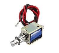 sourcingmap DC 6V 4N 7mm Stroke Pull Push Type Solenoid Electromagnet Open Frame Type Linear Motion JF-0520B