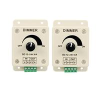 sourcingmap Dimmer Controller Switch DC12-24V 8A Single Color Beige for LED Strip Bulb Lamp Light 2pcs