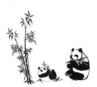 Sourcingmap DIY Panda Bamboo Pattern Removable Wall Sticker Room
