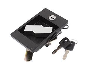 Sourcingmap Door Lock 2-Door Cupboard Closet Metal Key Lock Entry Locker 105 x 71 x 33mm Hardware Black