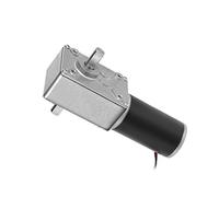 Sourcingmap Double Shaft Worm Gear Motor DC 24V 30RPM High Torque Speed Reduction Motor with Metal Gearbox