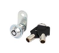 Sourcingmap Drawer Cabinet Metal Cylinder Security Cam Lock Silver Tone 18mm Dia w 2 Keys
