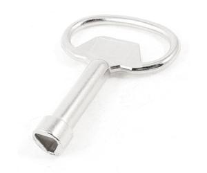 Sourcingmap Drawer Cabinet Security 9x8mm Triangle Spanner Key 68mm Long for 9mm Triangular Panel Lock, Electric Metal Box