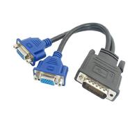 Sourcingmap Dual VGA 15 Pin Female Splitter Adapter Cable