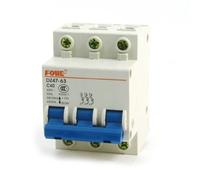 Sourcingmap DZ47-63 3 Phase 6000Amp Overload Protection Circuit Breaker 400V 40Amp