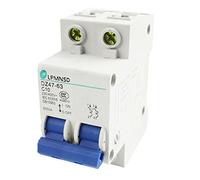 Sourcingmap DZ47-63 35mm DIN Rail Mounting 2-Pole Circuit Breaker AC 230V 400V 10A
