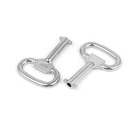 Sourcingmap Electric Meter Cupboard Lock Double Barb Spanner Utility Key 2pcs