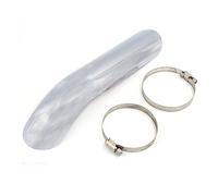 sourcingmap Exhaust Pipe Cover Curved Guard Muffler Heat Shield for Ironhorse