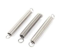 sourcingmap Extension Spring - 1.1mm Wire Dia , 10mm OD , 67mm Free Length Spring Steel Small Dual Hook Tension Spring 3pcs