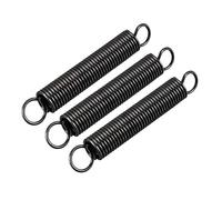 sourcingmap Extension Spring - 1.2mm Wire Dia , 10mm OD , 65mm Free Length Spring Steel Small Dual Hook Tension Spring 3pcs