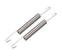 sourcingmap Extension Spring - 1mm Wire Dia , 10mm OD , 60mm Free Length Spring Steel Small Dual Hook Tension Spring 2pcs