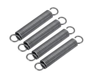 Sourcingmap Extension Spring - 2.5mm Wire Dia, 18mm OD, 120mm Free Length Spring Steel Small Dual Hook Tension Spring, 4Pcs