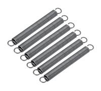 Sourcingmap Extension Spring - 2.5mm Wire Dia, 18mm OD, 180mm Free Length Spring Steel Small Dual Hook Tension Spring, 6Pcs