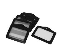 Sourcingmap Faux Leather Horizontal Name Tag Employee ID Work Badge Card Holder 10pcs (Pack of 10)