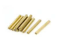 Sourcingmap Female Threaded Standoff Pillar M4 x 50mm Brass Hex 10pcs