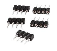Sourcingmap Female to Male 4 PIN LED Strips RGB Wire Adaptor Connector 5 Pcs Black