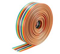 Sourcingmap Flat Ribbon Cable 16P Rainbow IDC Wire 1.27mm Pitch 5 Meters Long