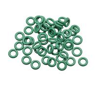 sourcingmap Fluorine Rubber O-Rings, 7mm OD 4mm ID 1.5mm Width FKM Seal Gasket for Machinery Plumbing, Green, Pack of 50