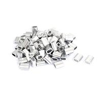 Sourcingmap for 6mm Steel Cable Aluminium Wire Rope Ferrule Crimping Sleeves 80pcs