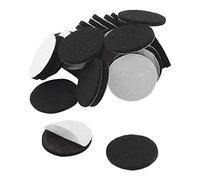 sourcingmap Furniture Pads Round 20mm 30pcs Self-stick Non-slip Anti-scratch Felt Pads Floors Protector Black