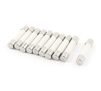Sourcingmap Fusible Cylinder Cap Ceramic Tube Fuse Links 5 x 25mm 250V 10A 10 PCS