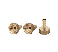 Sourcingmap G 1/2 Female Thread 8mm Dia Barbed End Hose Barb Fittings Couplers 3pcs