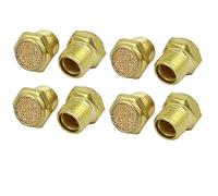 sourcingmap G1/8 Male Thread Flat Top Pneumatic Silencers Mufflers Noise Deadeners 8pcs