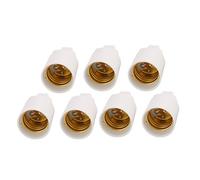 Sourcingmap G24 to E27 Light Socket, 2 Pin Bulb Base Adapter Converter, Commutator 7Pcs