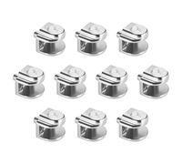 Sourcingmap Glass Shelf Brackets 10pcs Zinc Alloy Glass Shelf Clamp Pegs Support Clip Shaft Mount for 5mm-8mm Thick