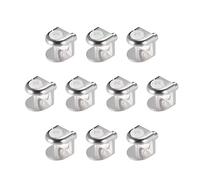 Sourcingmap Glass Shelf Brackets, 10pcs Zinc Alloy Glass Shelf Clamp Pegs Support Clip Shaft Mount for 5mm-8mm Thick