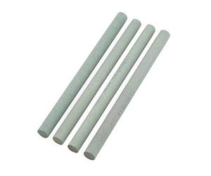 Sourcingmap Green Abrasives Round Rod Sharpening Grinding Oil Stone Whetstone 320 grit 4 Pcs