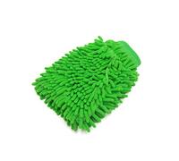 Sourcingmap Green Microfiber Chenille Washing Cleaning Glove Mitten for Car