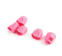 sourcingmap Guitar Ukulele Banjo Bass Silicone Fingertip Finger Guards Picks Protector Size M Pink 5pcs