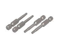 Sourcingmap H3 3mm Tip 1/4-inch Hexagon Shank S2 Magnetic Hex Screwdriver Bits Gray 4pcs