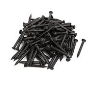 Sourcingmap Hardware Nails 1-inch Length Carbon Steel Point Tip Wall Cement Nail Black 100pcs