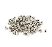 Sourcingmap Hex Cap Nuts - 100Pcs M3 Dome Nuts Carbon Steel Hexagon Decorative Cap Nut for Screws Bolts Silver Tone