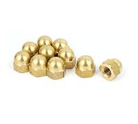 Sourcingmap Hex Cap Nuts - 10Pcs M10 Dome Nuts Brass Hexagon Decorative Cap Nut for Screws Bolts Brass Tone