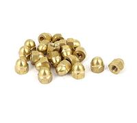 Sourcingmap Hex Cap Nuts - 20Pcs M6 Dome Nuts Brass Hexagon Decorative Cap Nut for Screws Bolts Brass Tone
