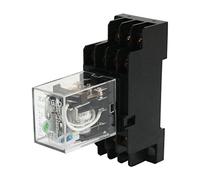 Sourcingmap HH54P DC 24V Coil Volt Motor Control 4NO 4NC Power Relay w Base Socket