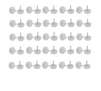Sourcingmap Home Furniture Foot Leg 16mm Dia Round Base Protector Gliding Nails White 50pcs