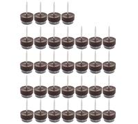 sourcingmap Home Table Chair Cabinet Furniture Feet Legs Floor Protector Felt Pad Nails 13mm/0.5" Dia Pack of 32 Dark Brown