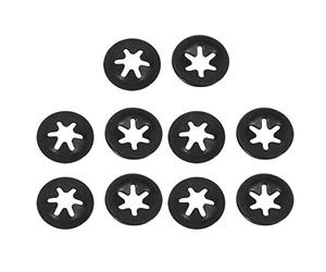 sourcingmap Internal Tooth Washers M3 x 9mm 65Mn Black Oxide Finish Push On Washer ing Clips Fastener 10pcs