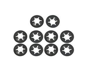 sourcingmap Internal Tooth Washers M8 x 18mm 65Mn Black Oxide Finish Push On Washer ing Clips Fastener 10pcs