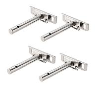 Sourcingmap Invisible Floating Shelf Brackets, 76mmx100mm, Adjustable Hidden Blind Supports for Concealed Shelves, Pack of 4