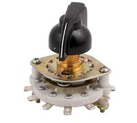 Sourcingmap KCZ 1 Pole 6 Position 7 Terminal Band Channel Rotary Switch Selector with Cap