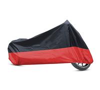 sourcingmap L 190T Rain Dust Motorcycle Cover Black+Red Outdoor UV Waterproof
