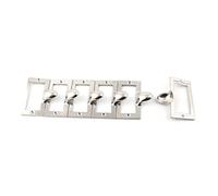 Sourcingmap Label Holder Pull Handles, Vintage Label Frame Drawer Knobs for Cabinet Cupboard, Silvery 58x45mm Pack of 6 w Screws