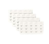 sourcingmap Lady 3 Row 5 Hooks Spandex Stretch Underwear Bra Strap Back Band Extension Extenders, White-2, 3 Rows 5 Hooks 4 Pcs